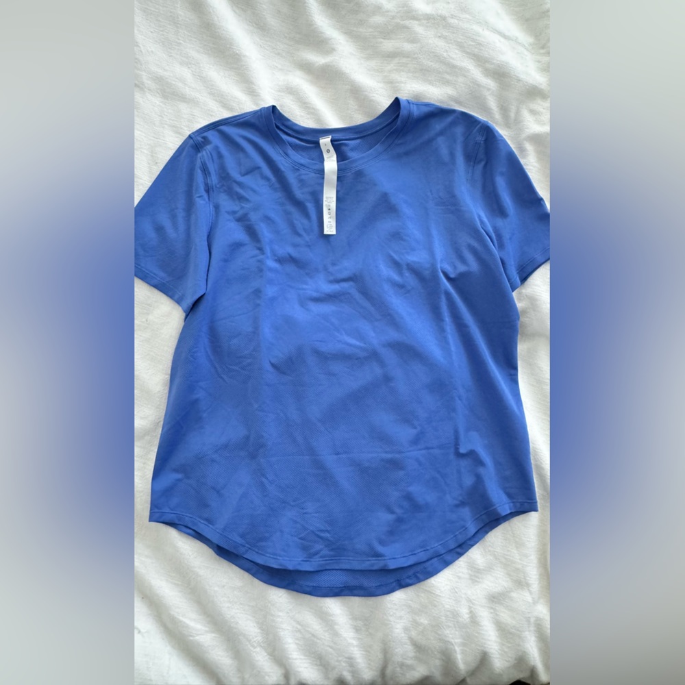 Lululemon Highneck Running and Training Tee Blue Nile 6